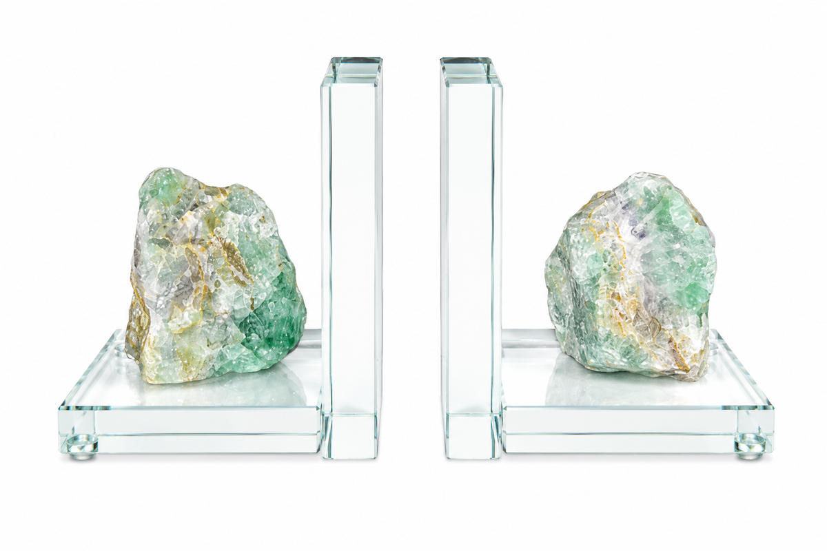 Fluorite Bookends - Set of 2