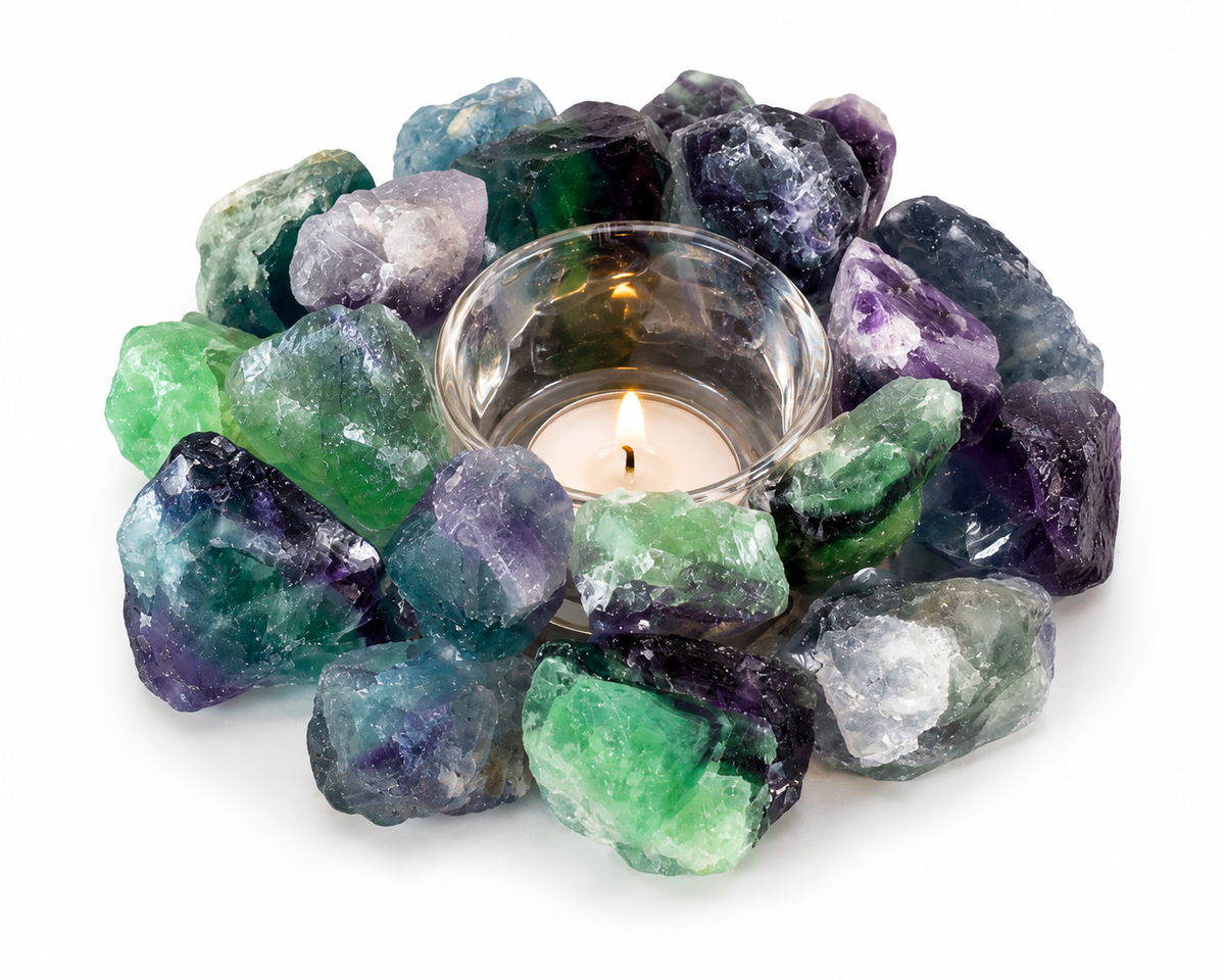 4.5 inch Fluorite Tealight Holder