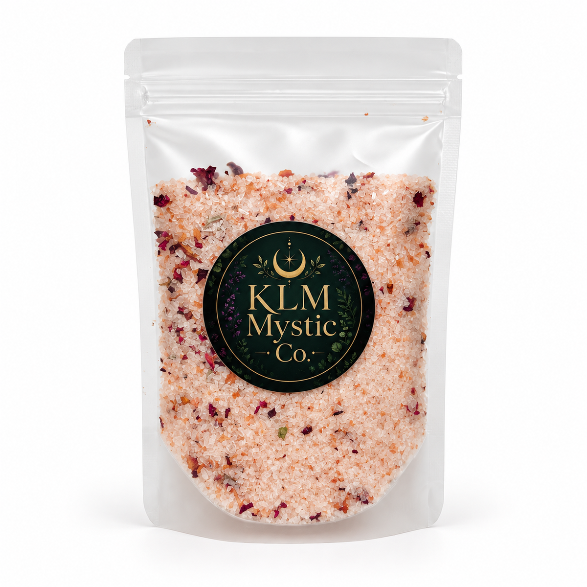 Front view of LOVE Rose Botanical Bath Soak by KLM Mystic Co.