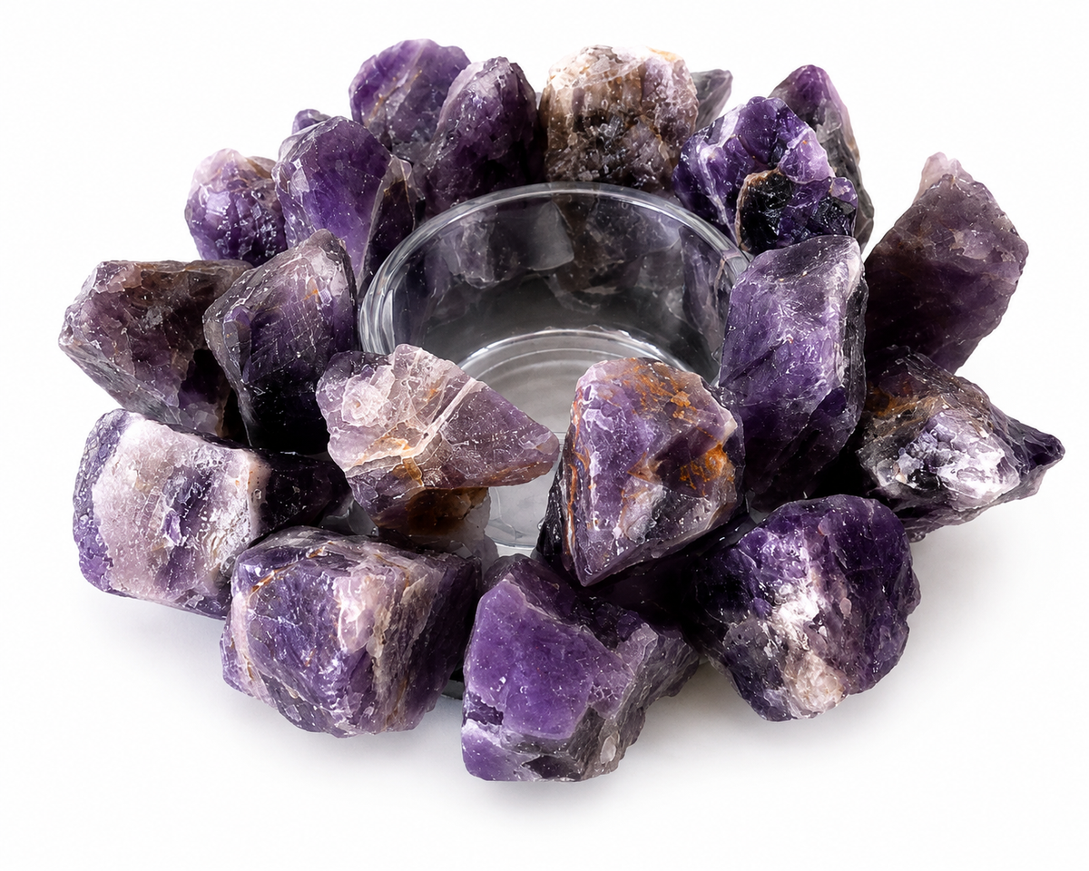 4.5 inch Amethyst Tealight Holder