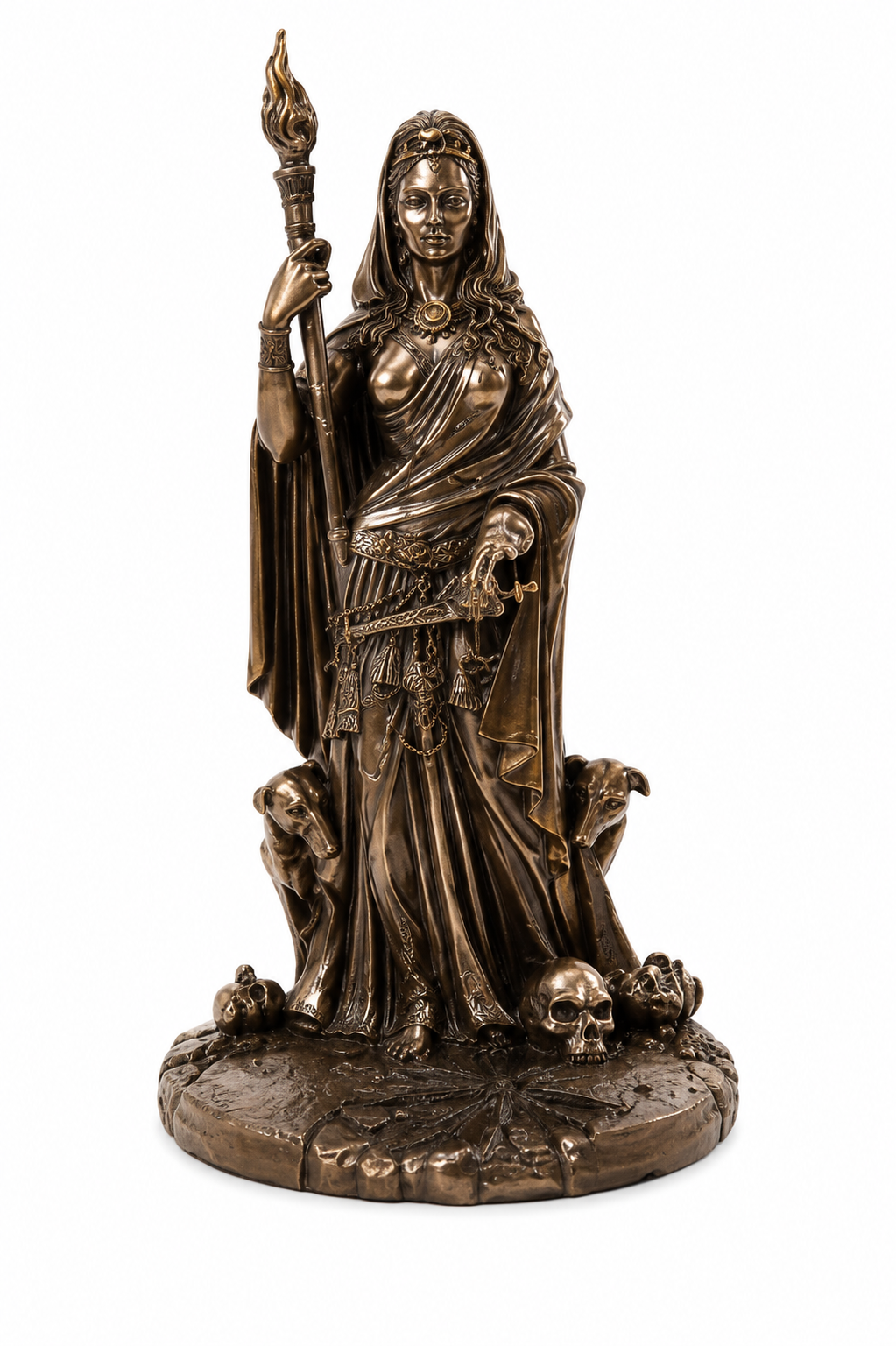 Goddess Hecate bronze statue