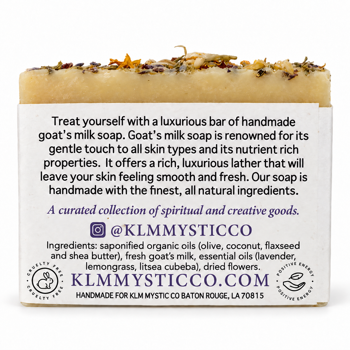 RESTORE soap — back label and ingredients