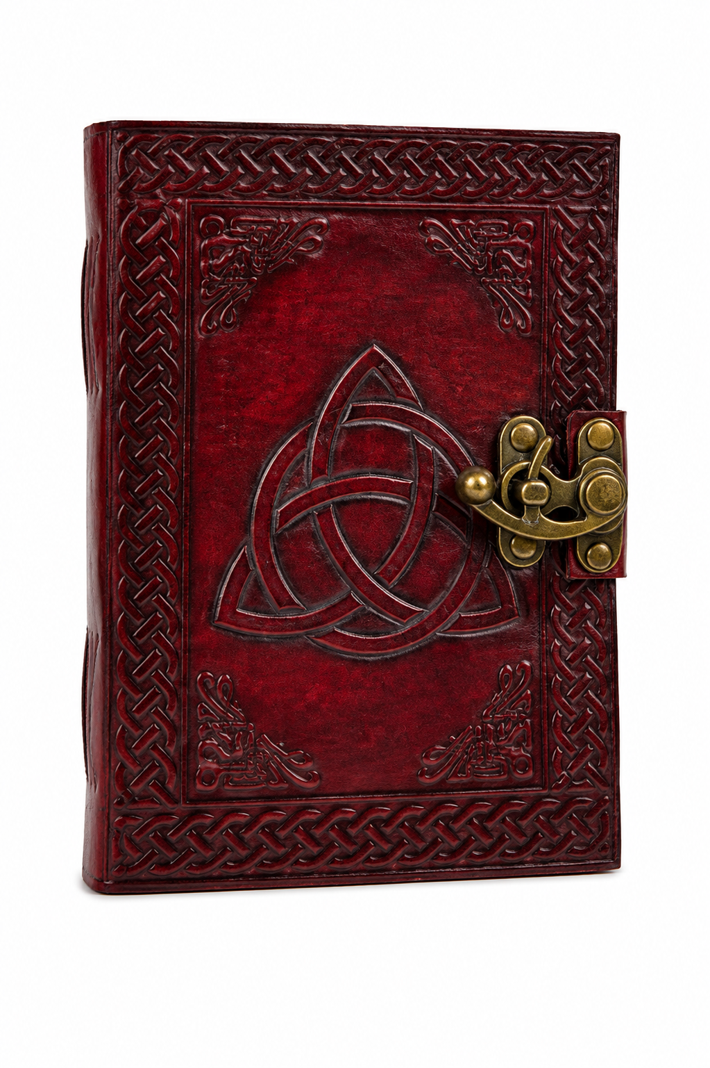 Triquetra Leather Blank Book with Latch