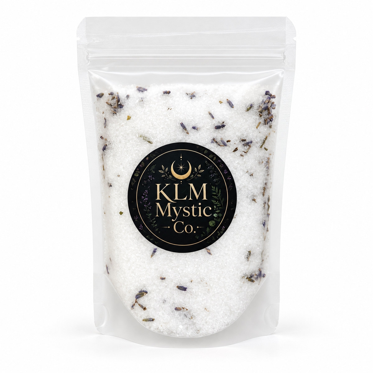 Front view of PEACE Lavender Botanical Bath Soak by KLM Mystic Co.