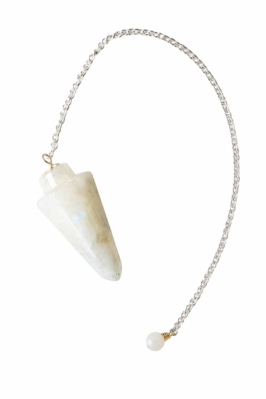 Rainbow Moonstone pendulum with chain